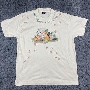 Vintage Fruit of the Loom BEST XL Single Stitch Animal Graphic T-Shirt USA 90s